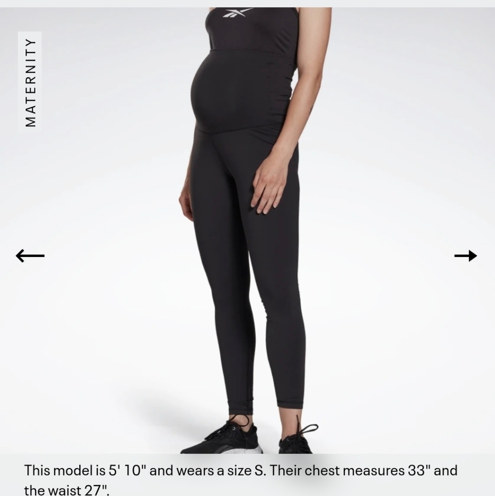 2 pairs Med Reebok Lux Maternity Leggings